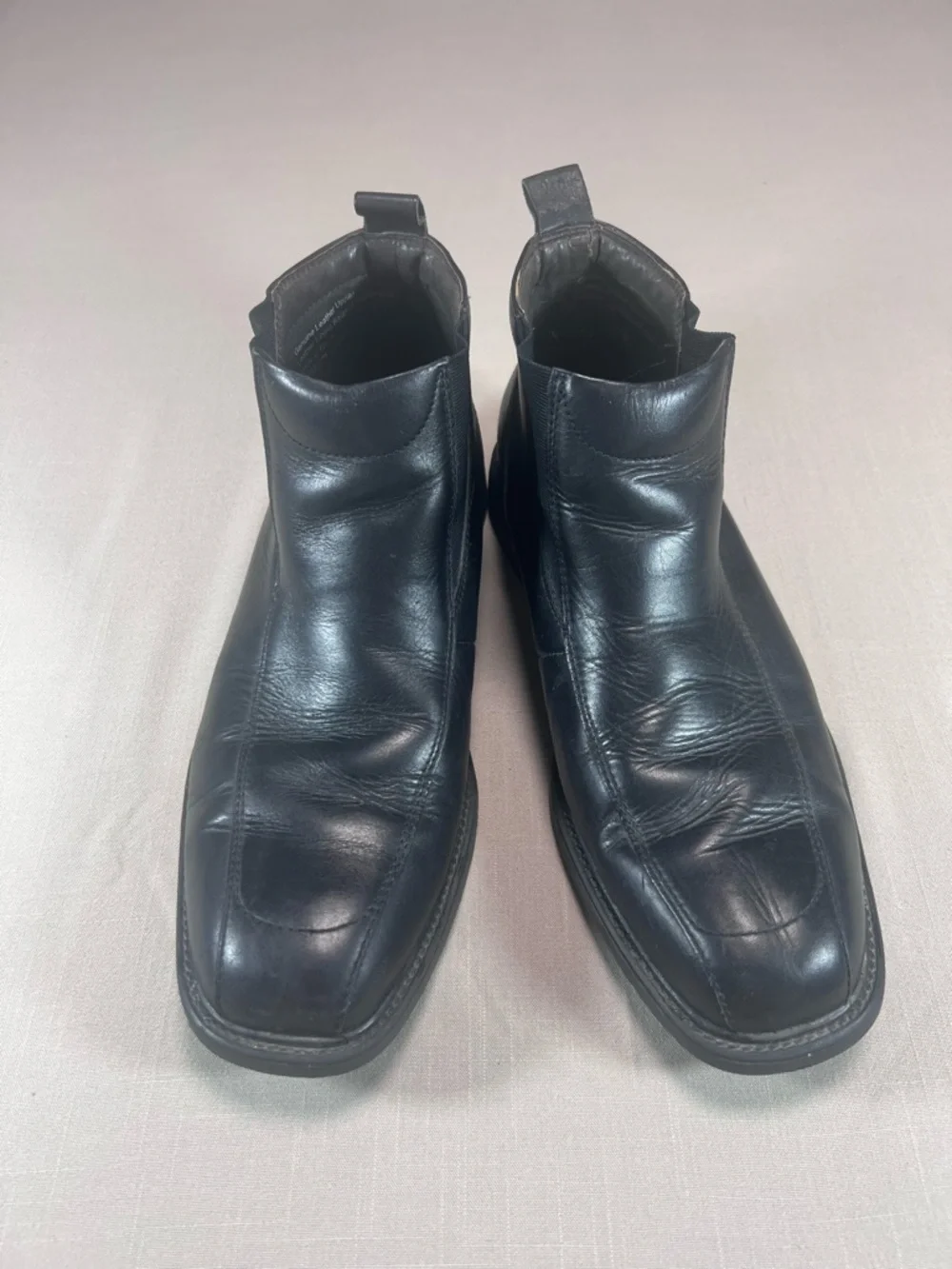 Nunn Bush Men’s Black Leather Chelsea Boots – Size 10.5